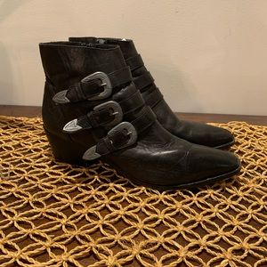 Western Goth Buckle Boots
